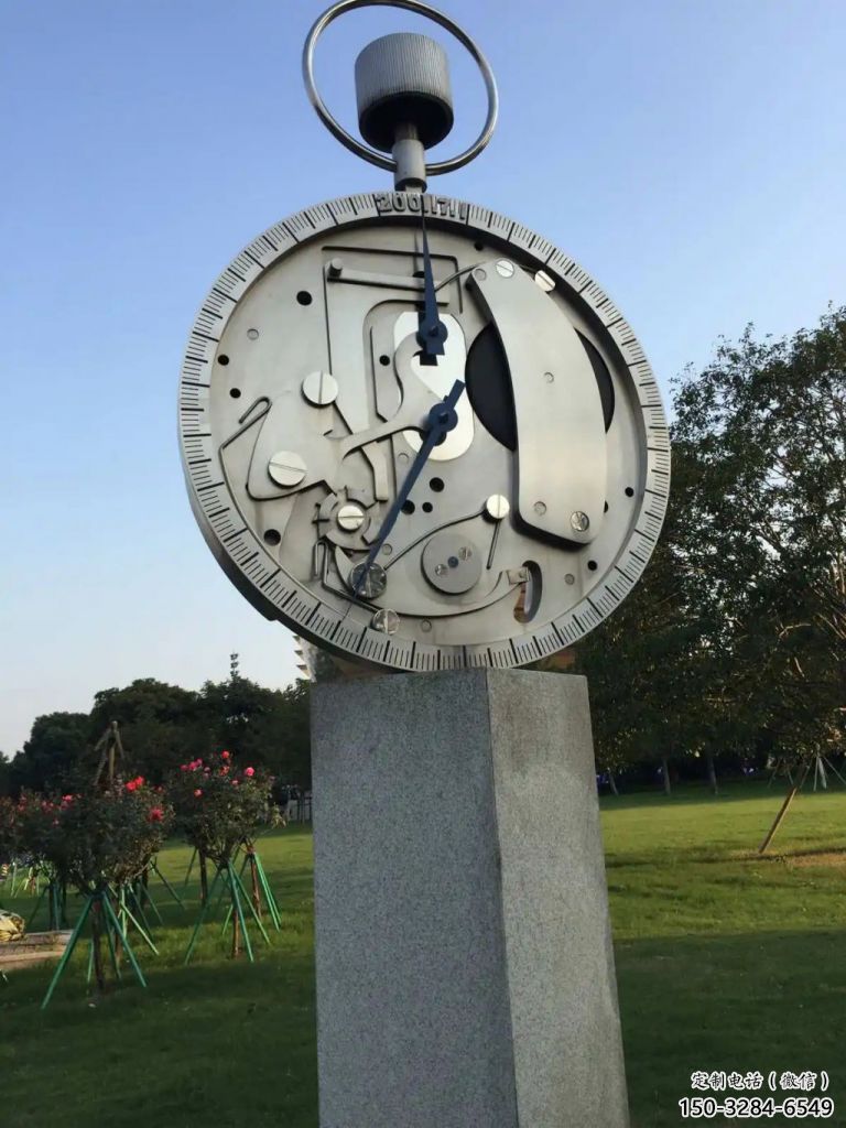 創意鐘表雕塑廠家 啞光時鐘雕塑 公園雕塑 創意鐘表雕塑廠家 啞光時鐘雕塑 公園雕塑