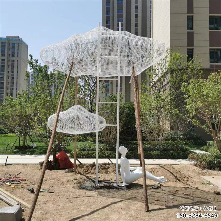 異形云梯雕塑 現代校園云朵雕塑 校園梯子雕塑 異形云梯雕塑 現代校園云朵雕塑 校園梯子雕塑