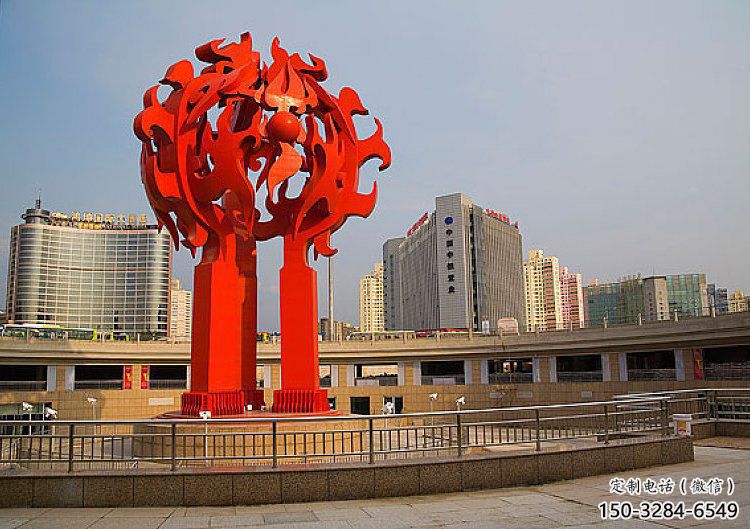 大型火苗雕塑 歐式步行街火焰頭雕塑 彩繪景觀雕塑