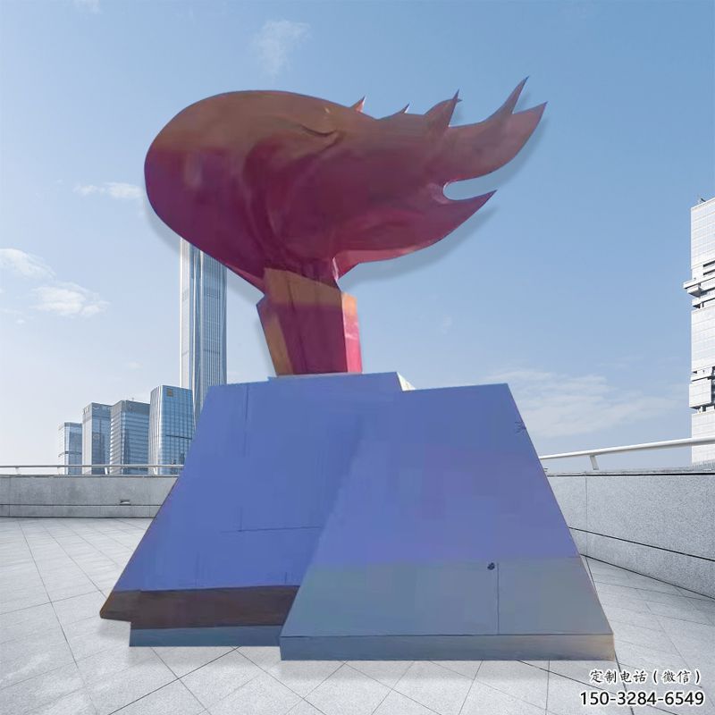 噴漆火把雕塑 中式村口星火相傳主題 草地篝火雕塑 噴漆火把雕塑 中式村口星火相傳主題 草地篝火雕塑
