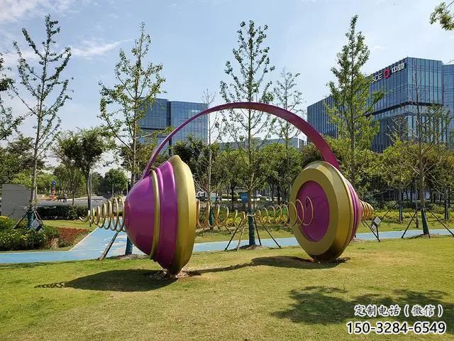 彩繪耳麥雕塑 景觀耳機(jī)雕塑 街頭音樂雕塑 彩繪耳麥雕塑 景觀耳機(jī)雕塑 街頭音樂雕塑