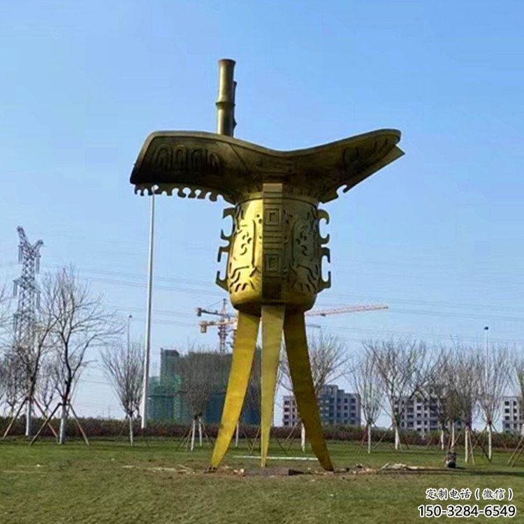 彩繪酒尊雕塑 電鍍現代酒尊杯雕塑 公園酒器雕塑 彩繪酒尊雕塑 電鍍現代酒尊杯雕塑 公園酒器雕塑