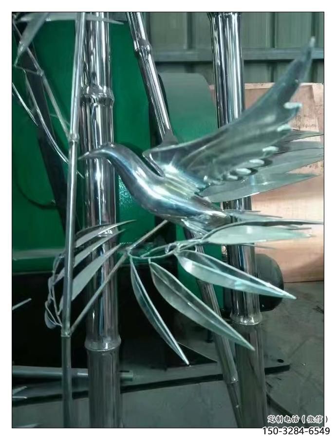 烤漆竹葉雕塑 鋼管竹類雕塑 室內植物雕塑 烤漆竹葉雕塑 鋼管竹類雕塑 室內植物雕塑
