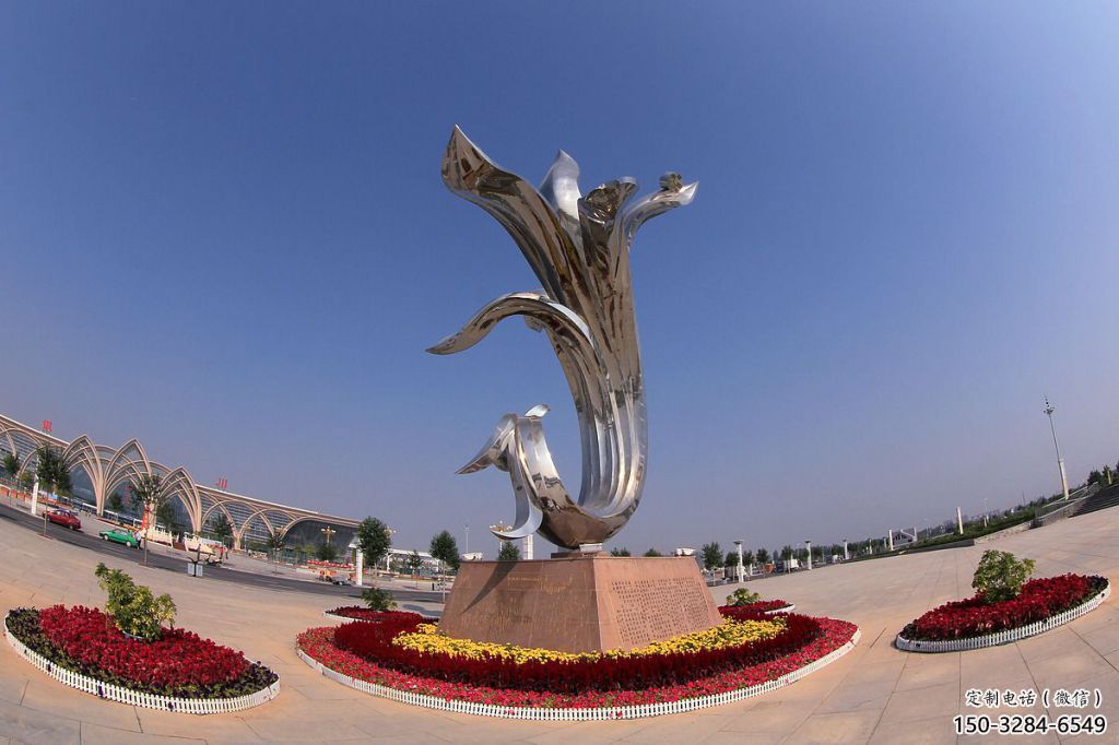 幾何蘭花雕塑 發光公園雕塑 大門口玉蘭花雕塑 幾何蘭花雕塑 發光公園雕塑 大門口玉蘭花雕塑