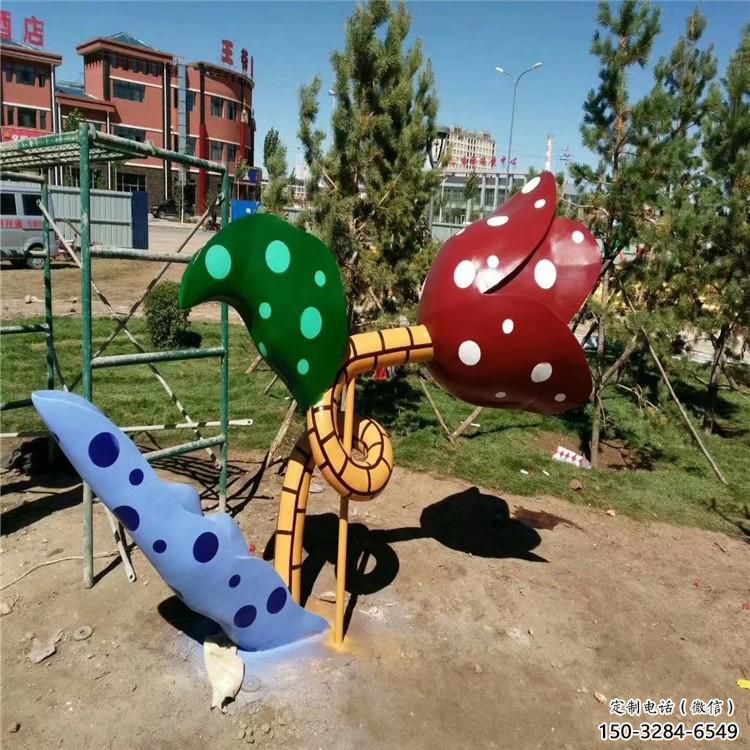 彩繪喇叭花雕塑 景觀雕塑 街頭花卉雕塑 彩繪喇叭花雕塑 景觀雕塑 街頭花卉雕塑
