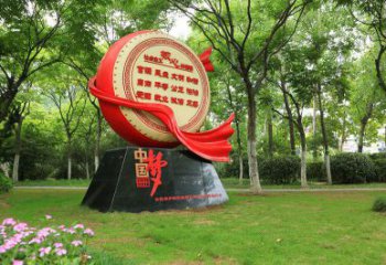 中式戰鼓雕塑 啞光喜慶雕塑 游樂場民族雕塑