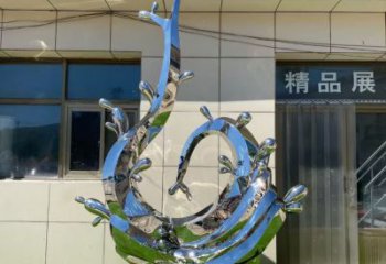 街頭水花雕塑 大型別墅區雕塑 鋼管水景雕塑