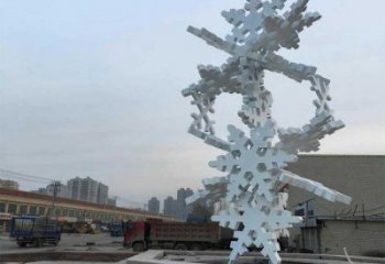 大型商場(chǎng)雪花雕塑 仿真窗花雕塑 鏡面雕塑