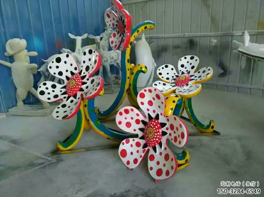 創(chuàng)意喇叭花雕塑 啞光花卉雕塑 公園雕塑 創(chuàng)意喇叭花雕塑 啞光花卉雕塑 公園雕塑