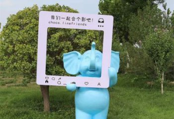 大象雕塑指用，景觀雕塑，彩繪大象雕塑點(diǎn)擊