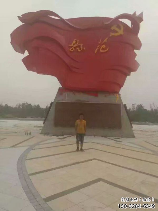 景區(qū)旗幟雕塑,戶外革命雕塑,鐵藝材質 景區(qū)旗幟雕塑,戶外革命雕塑,鐵藝材質