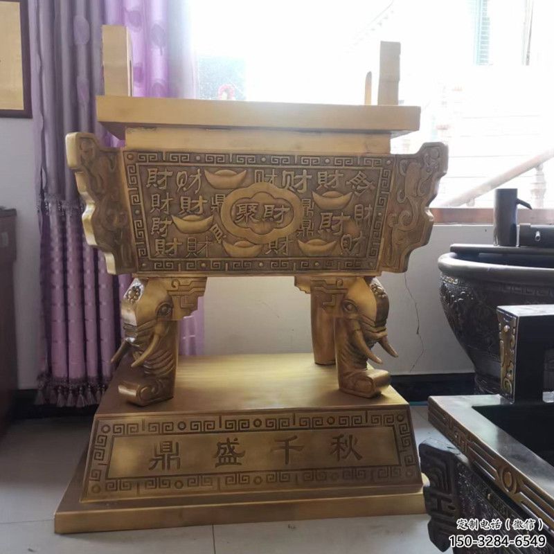 鑄造銅雕塑方鼎 鑄造銅雕塑方鼎
