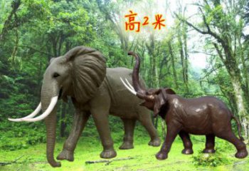 雕塑大象景觀制造，動物小品，景觀仿真大象雕塑優價