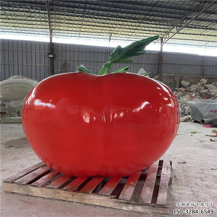 果籃雕塑展品，彩鋼制作，酒店番茄果籃雕塑精品