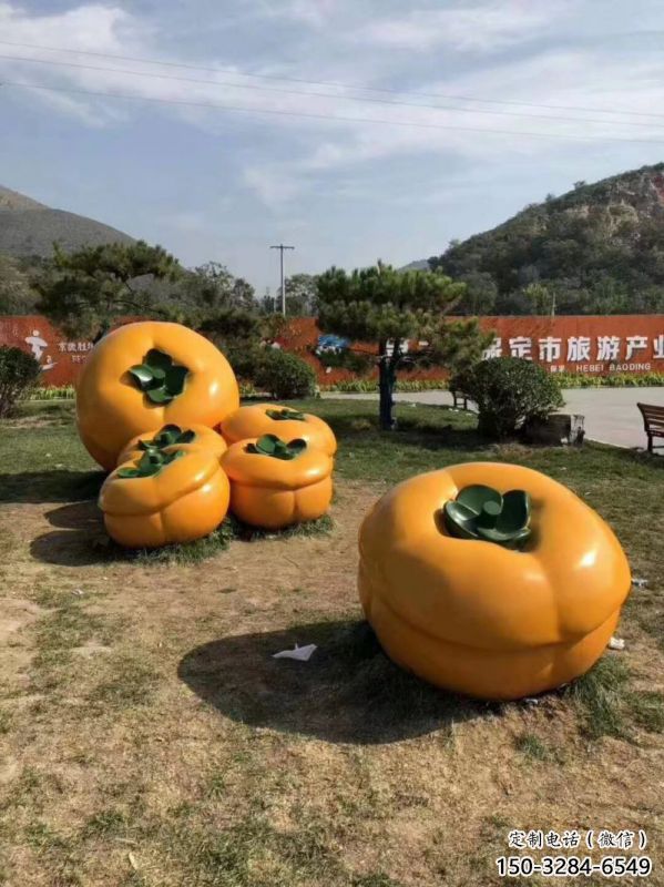 果籃雕塑供應,圓雕體系,景觀柿子果籃雕塑展品 果籃雕塑供應,圓雕體系,景觀柿子果籃雕塑展品