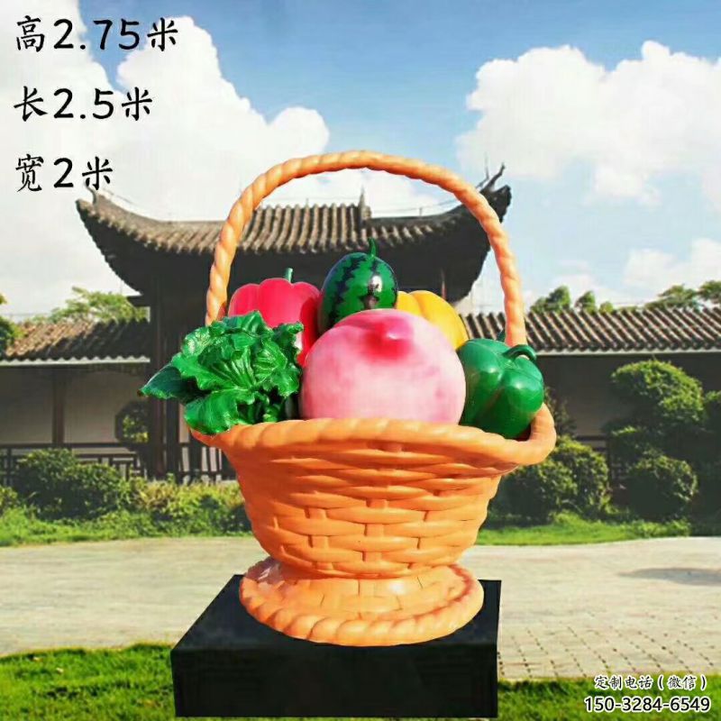 果籃雕塑承接,街道標識,彩繪鴨梨果籃雕塑供應 果籃雕塑承接,街道標識,彩繪鴨梨果籃雕塑供應
