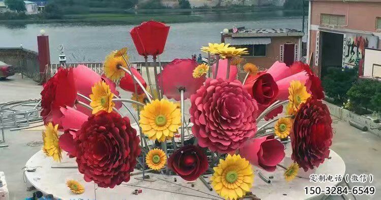 花籃雕塑工廠優(yōu)選，城市裝飾，景觀葵花花籃雕塑供給
