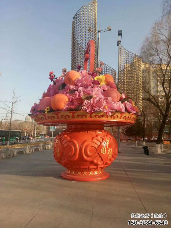 景觀花籃雕塑特供，標(biāo)識(shí)雕塑，旅游區(qū)花籃雕塑定制