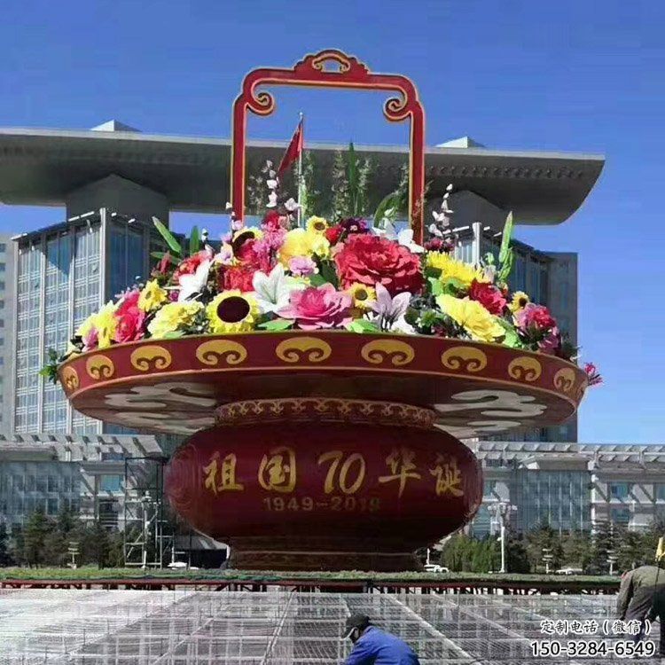花籃雕塑服務(wù)商，街道標識，小區(qū)花籃雕塑定制