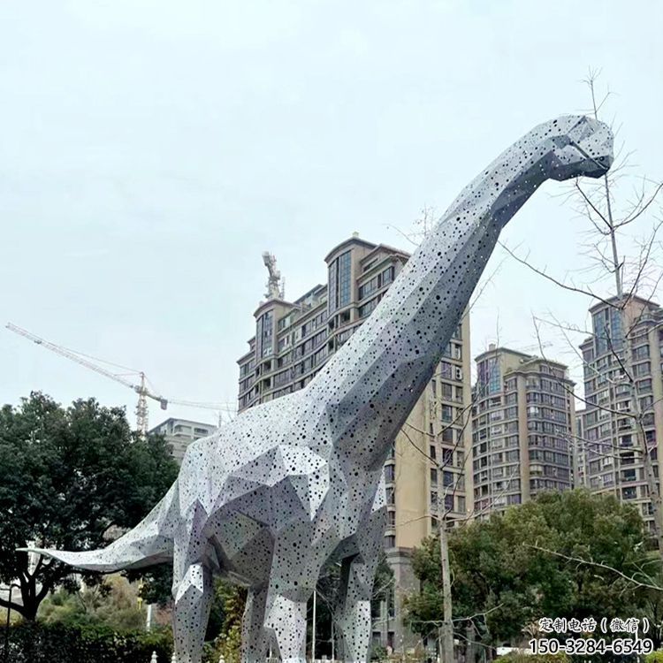 鏤空恐龍雕塑制造，歐式風格，切面恐龍雕塑定價
