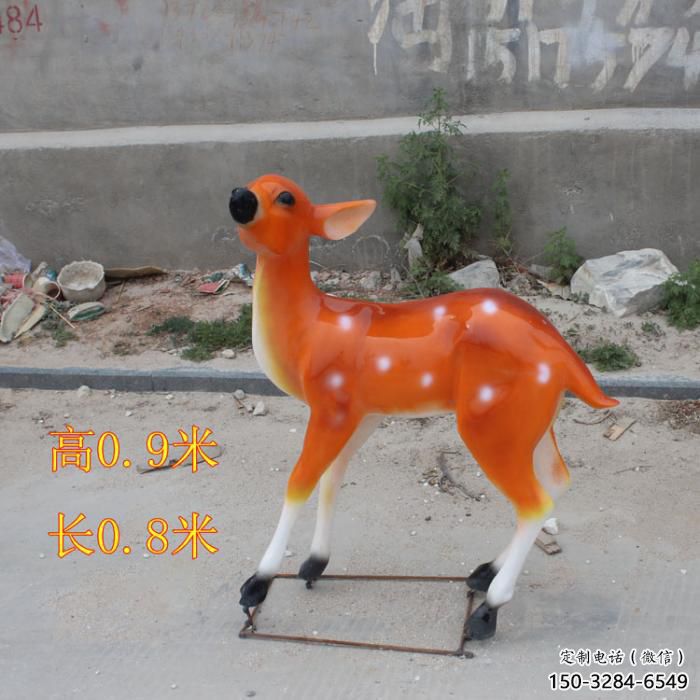 大型小鹿雕塑,彩繪工藝,玻璃鋼動物雕塑擺件 大型小鹿雕塑,彩繪工藝,玻璃鋼動物雕塑擺件