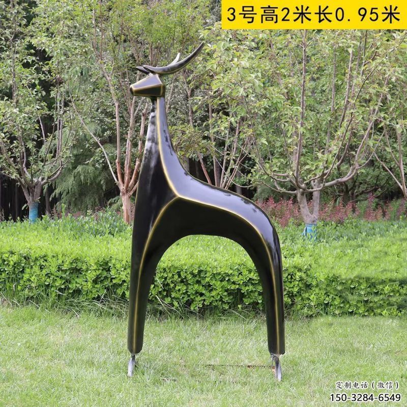 小鹿方案供應,圓雕體系,抽象小鹿雕塑制作 小鹿方案供應,圓雕體系,抽象小鹿雕塑制作