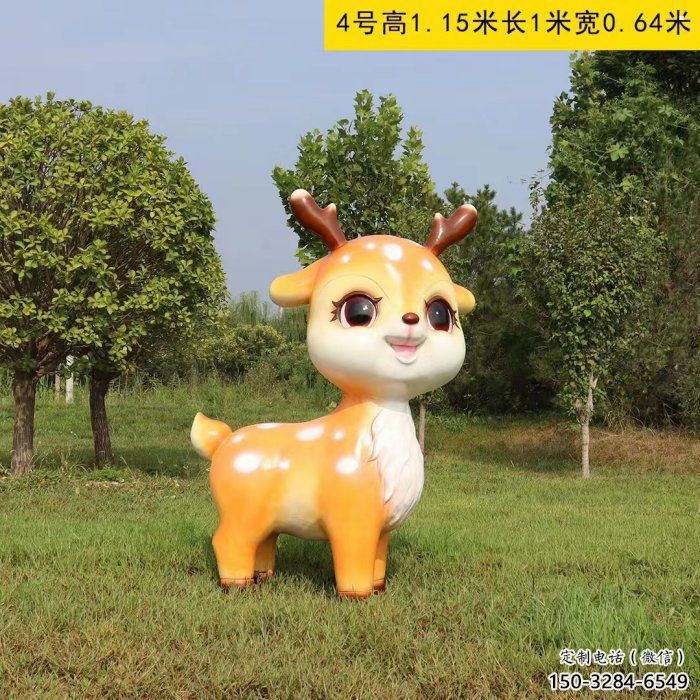 藝術小鹿雕塑優選，城市裝飾，卡通小鹿雕塑訂做