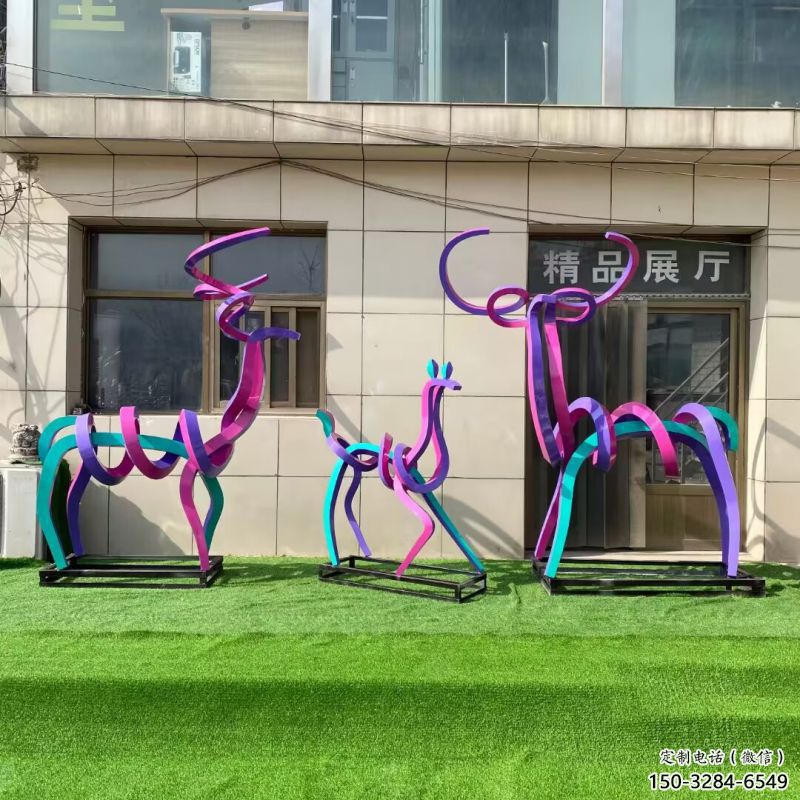 店門口小鹿雕塑 店門口小鹿雕塑