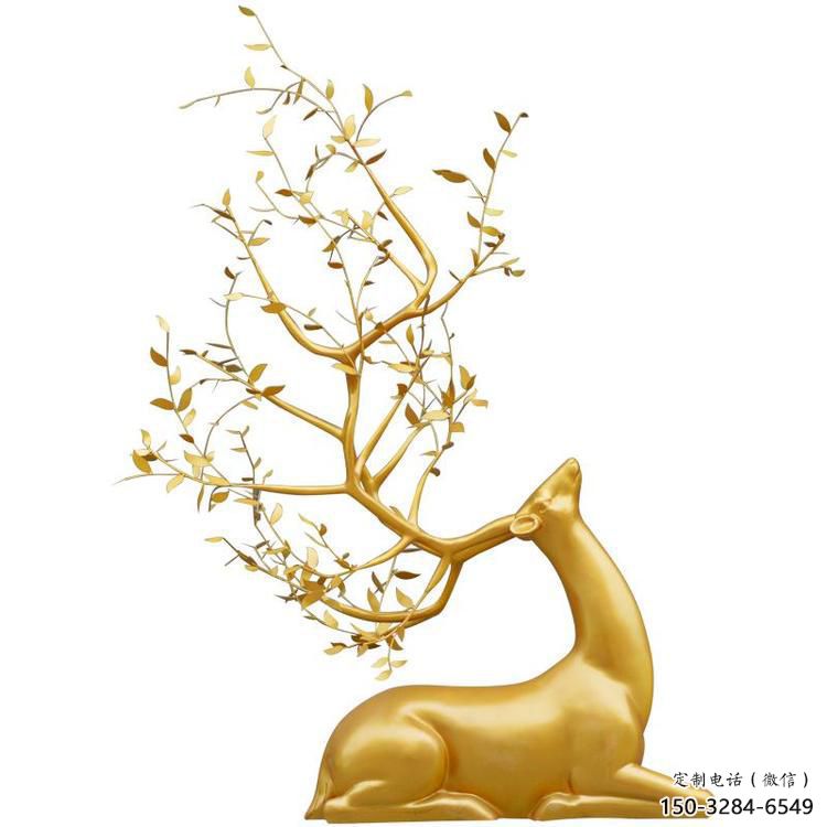 烤漆梅花鹿雕塑生產，廣場雕塑，仿真梅花鹿雕塑展品