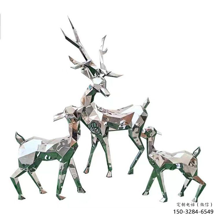 幾何小鹿雕塑制造商,動物擺件,切面小鹿雕塑定制 幾何小鹿雕塑制造商,動物擺件,切面小鹿雕塑定制