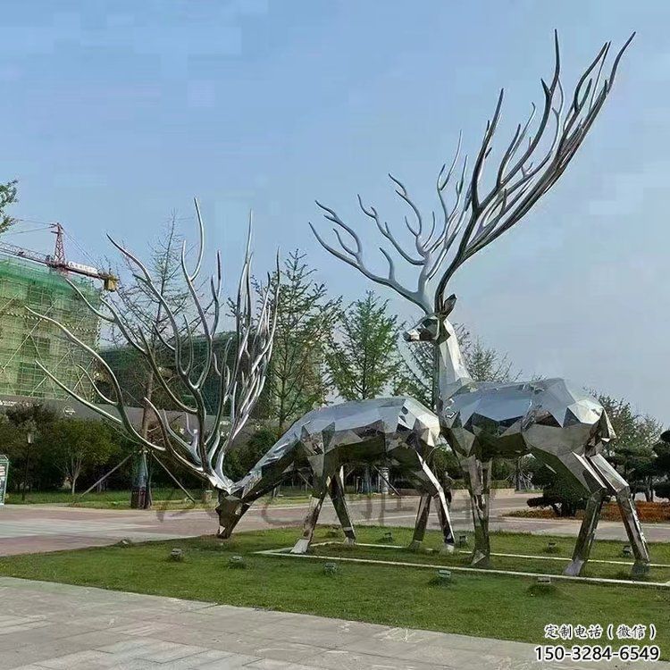 景觀小鹿雕塑選用,美陳雕塑,抽象切面小鹿雕塑標準 景觀小鹿雕塑選用,美陳雕塑,抽象切面小鹿雕塑標準