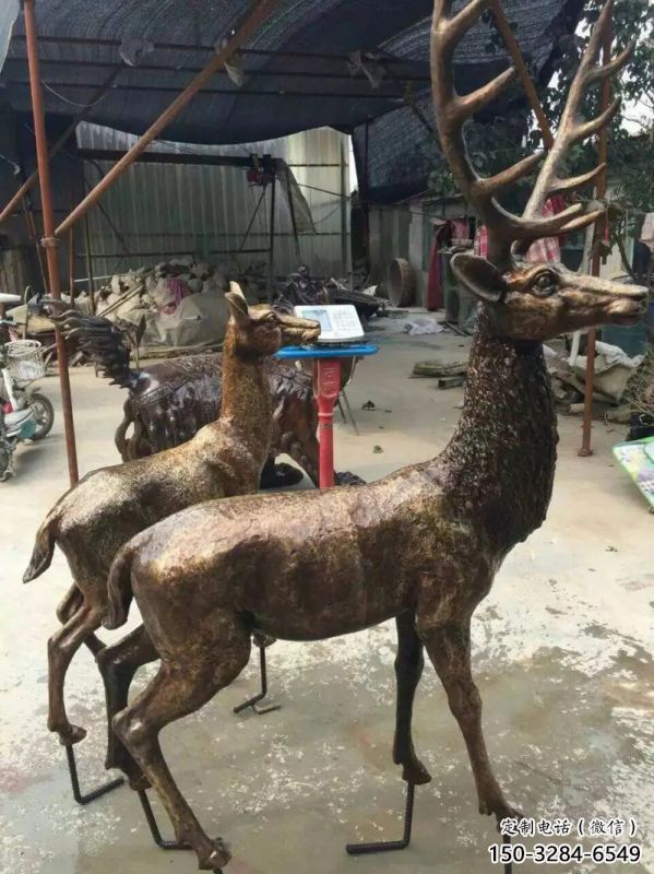 銅鹿雕塑,鑄銅動物雕塑 銅鹿雕塑,鑄銅動物雕塑