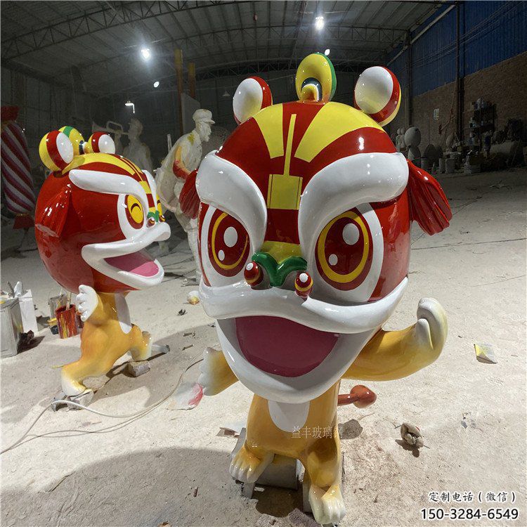 玻璃鋼卡通獅子雕塑制作,動漫藝術(shù)效果 玻璃鋼卡通獅子雕塑制作,動漫藝術(shù)效果