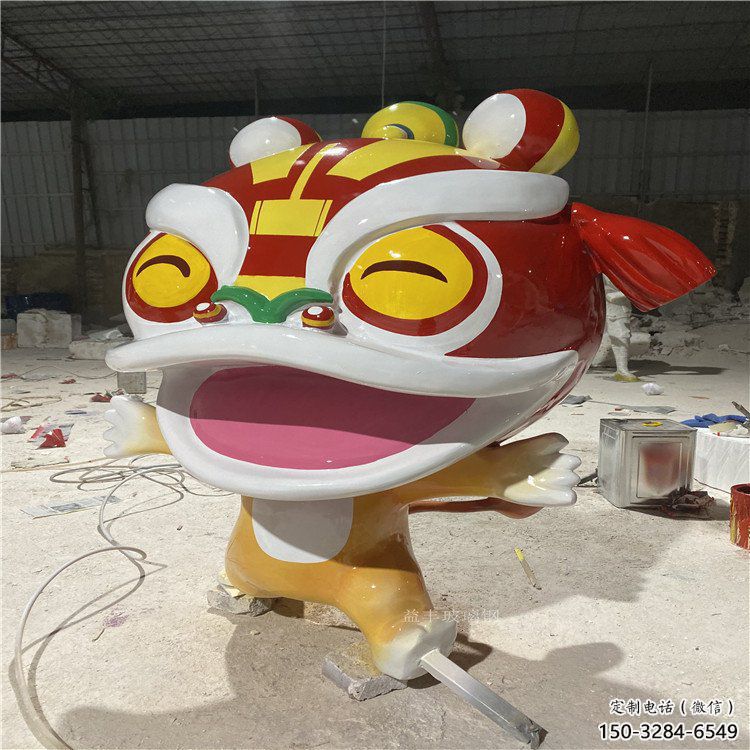 卡通形態效果,玻璃鋼卡通獅子雕塑,美陳景觀擺件 卡通形態效果,玻璃鋼卡通獅子雕塑,美陳景觀擺件