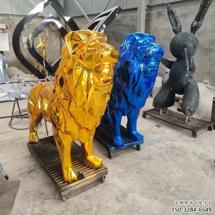 電鍍獅子雕塑精選,美陳雕塑,鍛造不銹鋼獅子雕塑通用 電鍍獅子雕塑精選,美陳雕塑,鍛造不銹鋼獅子雕塑通用