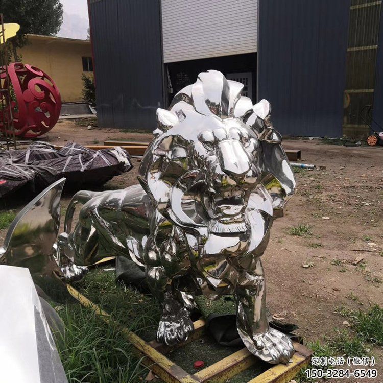 亮面獅子雕塑標準，廣場雕塑，不銹鋼獅子雕塑供給
