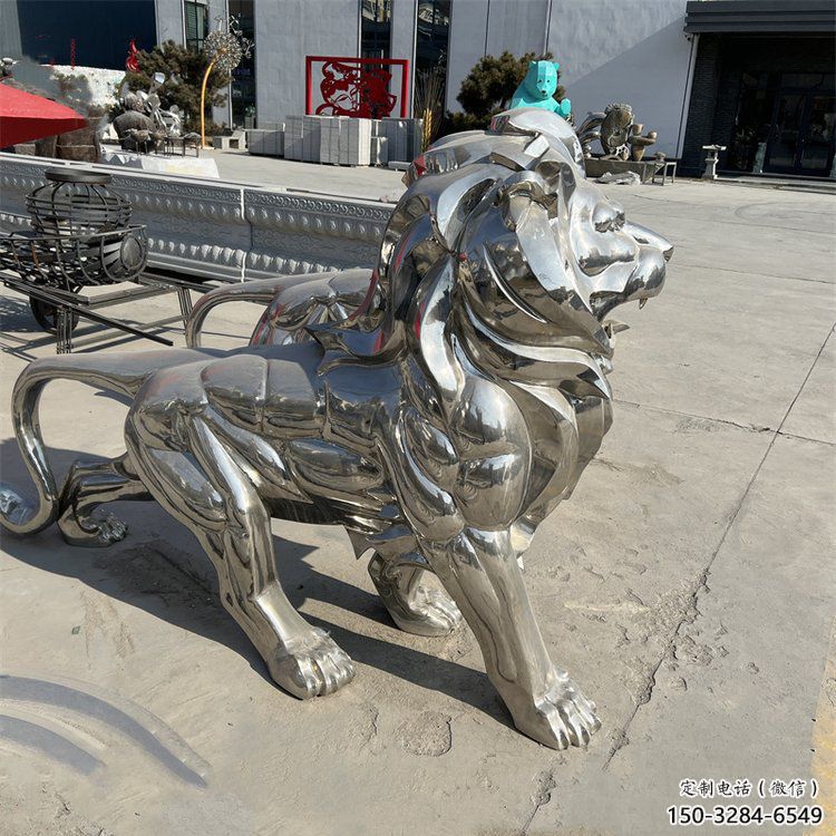藝術獅子雕塑觀賞型,街景小品,不銹鋼獅子雕塑常用 藝術獅子雕塑觀賞型,街景小品,不銹鋼獅子雕塑常用