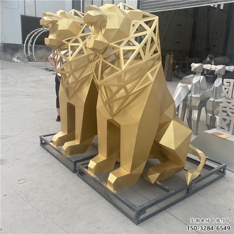 廣場獅子雕塑批發,動物系列,不銹鋼獅子雕塑制作 廣場獅子雕塑批發,動物系列,不銹鋼獅子雕塑制作