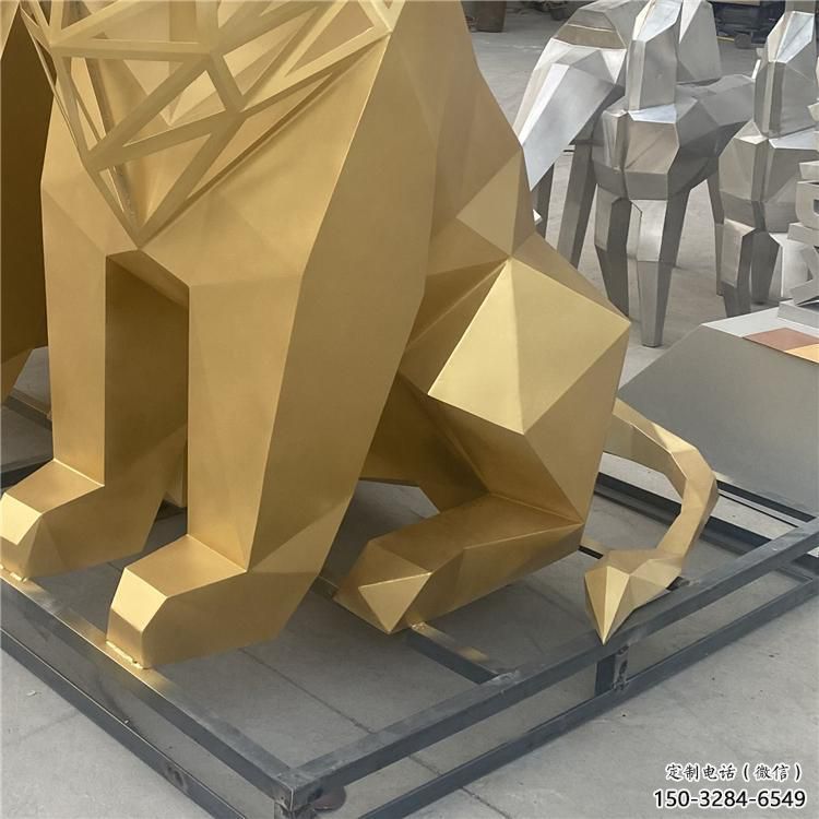 幾何獅子雕塑制造,金屬構件,不銹鋼獅子雕塑提供 幾何獅子雕塑制造,金屬構件,不銹鋼獅子雕塑提供