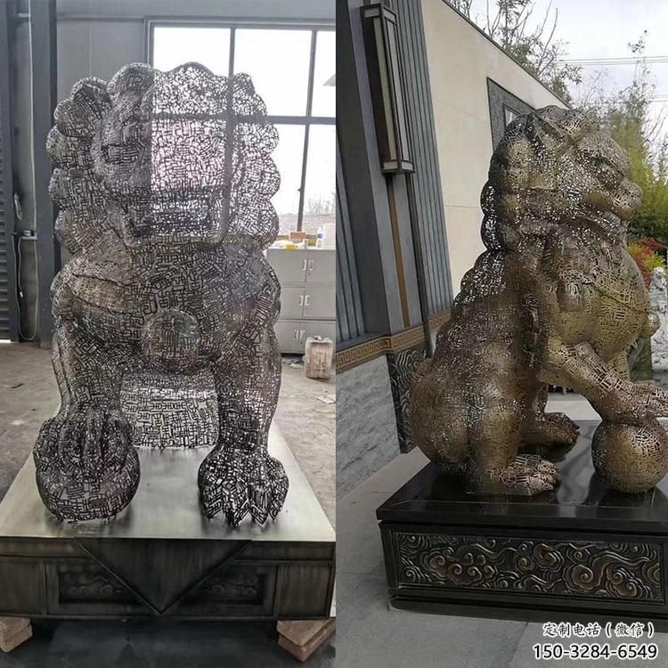 編織獅子雕塑定價,透雕動物雕塑,鏤空不銹鋼獅子雕塑 編織獅子雕塑定價,透雕動物雕塑,鏤空不銹鋼獅子雕塑