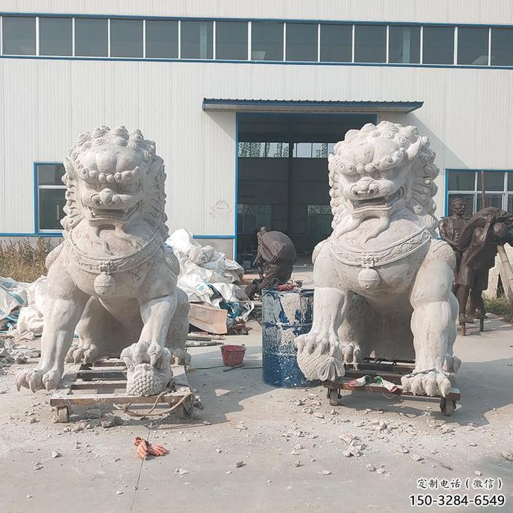 獅子雕塑供給，中式工藝，蹲獅雕塑精品磨具
