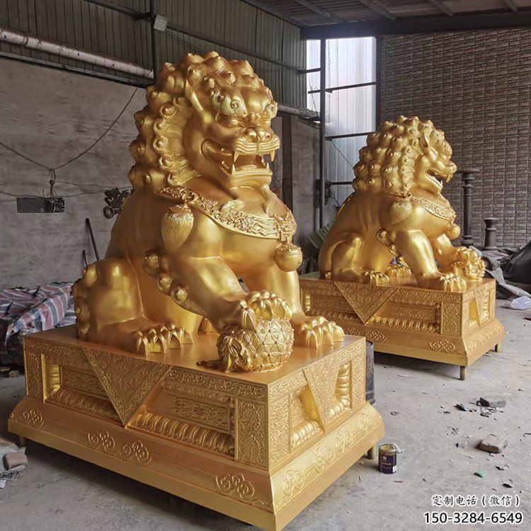 獅子雕塑制造商,黃銅動(dòng)物小品,鑄銅蹲獅雕塑定制 獅子雕塑制造商,黃銅動(dòng)物小品,鑄銅蹲獅雕塑定制