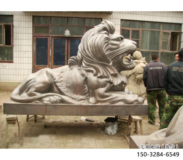 園林獅子雕塑服務(wù)商，美陳雕塑，趴獅雕塑精選