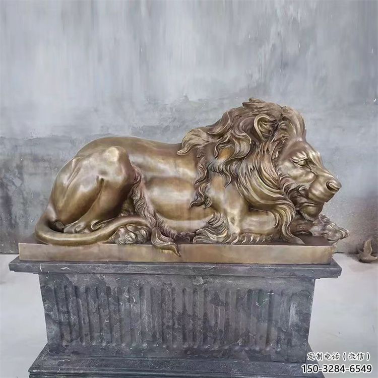 鑄銅獅子雕塑供求,景觀裝飾雕塑,戶外趴獅雕塑制造商 鑄銅獅子雕塑供求,景觀裝飾雕塑,戶外趴獅雕塑制造商