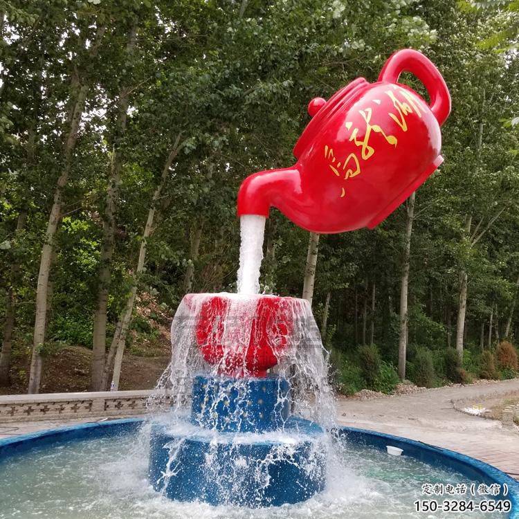 彩繪吊壺天壺雕塑，標(biāo)識(shí)雕塑，大型吊壺雕塑公司