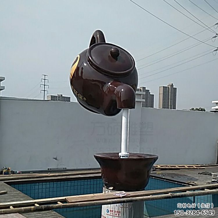水景流水吊壺雕塑，中式工藝，懸空吊壺天壺雕塑制造商
