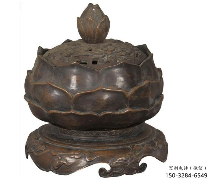 帶蓋博山爐銅雕制作 帶蓋博山爐銅雕制作