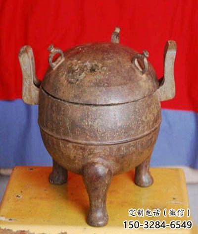 帶蓋宣德爐雕塑 帶蓋宣德爐雕塑