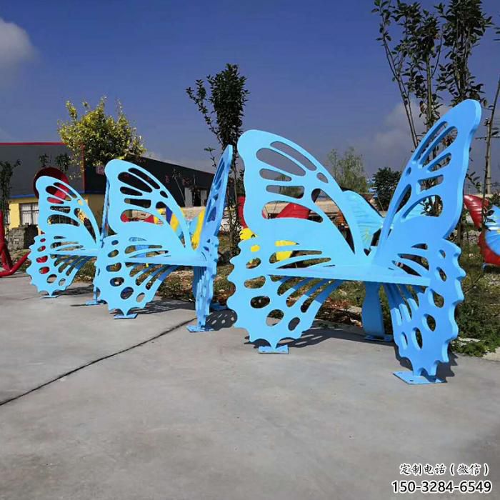 現(xiàn)代景觀不銹鋼蝴蝶坐凳雕塑 現(xiàn)代景觀不銹鋼蝴蝶坐凳雕塑