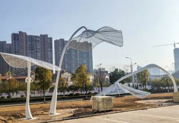 花型廊架雕塑，不銹鋼景觀廊架雕塑小品
